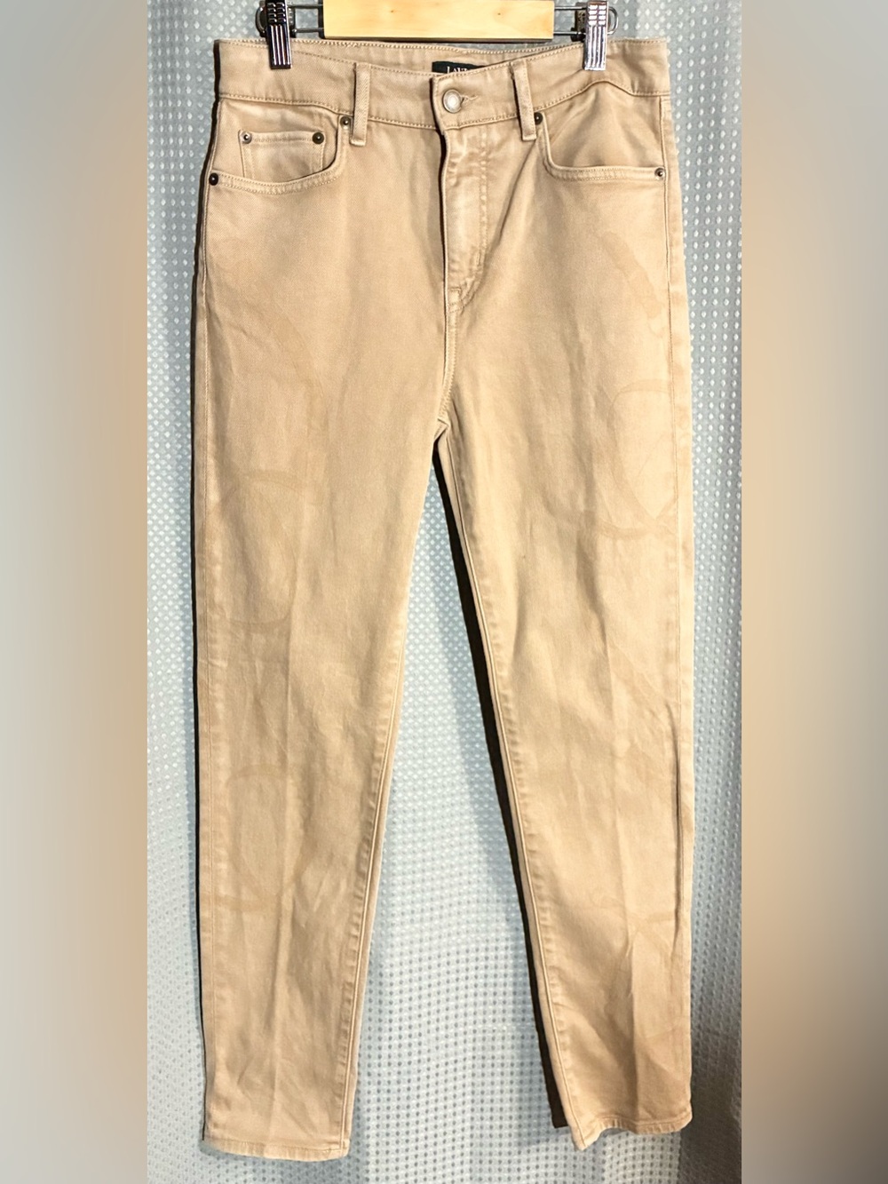 Ralph Lauren Black Label Printed Jeans Sz 4 Belts Brown Western Cowboys Rodeo